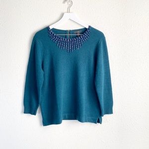 J. Crew Jeweled Starburst Sweater Size Large